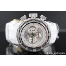 Mens Invicta 1376 Reserve Bolt White Rubber Chronograph Swiss Made Watch