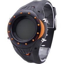 Men's Multi-Function Rubber Digital Automatic Wrist Watch (Black)