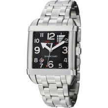 Men's Paramount Square Automatic Grey Dial Stainless Steel ...