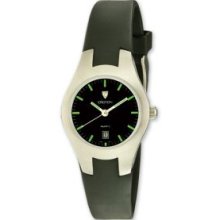 Mens Quartz Black Silicone Band And Black Dial Sport Watch