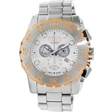 Men's Reserve Chronograph Stainless Steel Case and Bracelet Silver Tone Dial