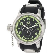 Men's Russian Diver Chronograph Stainless Steel Case Rubber Bracelet Black and G