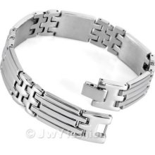 Mens Silver Stainless Steel Chain Bracelet Hand Cuff Bangle Vc768
