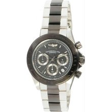 Men's Two Tone Stainless Steel Diver Black Dial