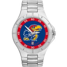 Mens University Of Kansas Watch - Stainless Steel Pro II Sport