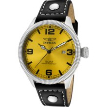 Men's Vintage Yellow Dial Black