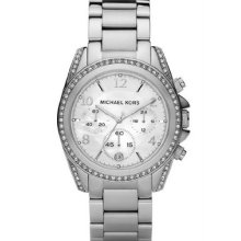Michael Kors Blair Mother Of Pearl Runway Crystal Watch One Size Mk5520