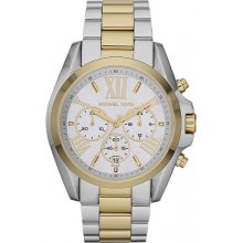Michael Kors Chronograph Bradshaw Two Tone Stainless Steel Ladies Watch MK5627
