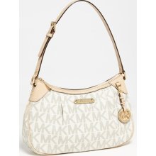 MICHAEL Michael Kors 'Jet Set - Signature Medium' Shoulder Bag Vanilla