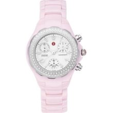 Michele Csx Chronograph Diamond Ladies Pink Ceramic Quartz Watch Mww12a000003