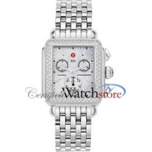 Michele Mww06p000001 Deco Diamond Ladies Watch Mop Dial Swis Quartz Mw06p01a1025