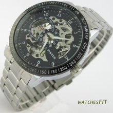 Modern Fashion Mechanical Transparent Case Back Classic Nice Wrist Watch