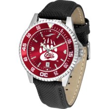 Montana Grizzlies Competitor AnoChrome Men's Watch with Nylon/Leather Band and Colored Bezel
