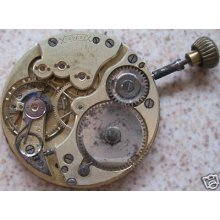 Movado Surete Pocket Watch Movement & Dial 43 Mm. In Diameter To Restore