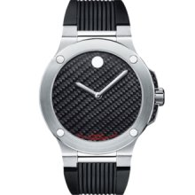 Movado Watch, Mens Automatic Se Extreme Black Rubber Strap 44mm 060639