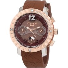Mulco MW5-1622-033 Fashion Analog Brown Silicone Band Unisex Watc ...