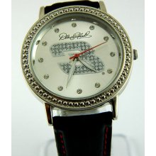 Nascar Watch Dale Earnhardt, 3 Row Of Crystals Around Face