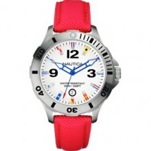 Nautica A12567g Mens Bfd 101 White Dial Red Watch Â£175