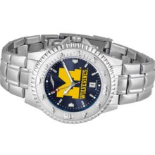 NCAA University of Michigan Mens Stainless Watch COMPM-A-MIW - DEALER