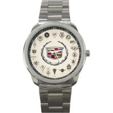 NEW 2011 CADILLAC LOGO LUXURY CAR METAL SPORT WATCH - Stainless Steel