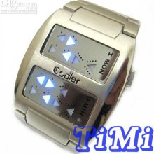 New Binary Blue Led Digital Collection Mens Watch Freeship