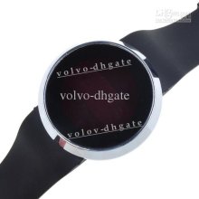 New Black Leisure Design Round Touch Screen Digital Led Wrist Watch
