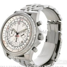New Bnl Silver Dial Bentiey Motors Chronograph Mens Watch A25362