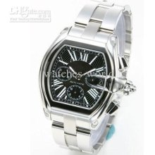 New Luxury Kdy Automatic Mechanical Black Dial Chronograph Stainless