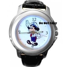 NEW Mens Disney Mickey Mouse Security Guard Watch HTF