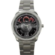 NEW SUBARU IMPREZA WRX STI STEERING Wheel Sport Metal Watch - Stainless Steel