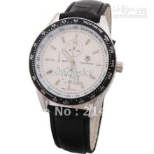 New. Trendy Brand Unisex Black Leather Analog Watch With Strips Ind