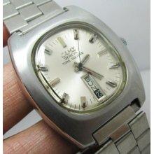 Nice & Rare Vintage Camy Time Square Silver Dial Automatic Gents Mint