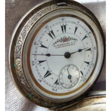 Nice Antique Silver Zenith Billodes Pocket Watch Made For Ottoman Turkish Market