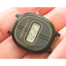 Nice Soviet Elektronika 5 Digital Lcd Ladies Watch Small Black Case Vgc+