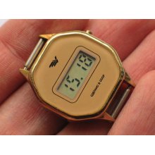 Nice Soviet Elektronika 5 Digital Lcd Watch For Ladies. Gilt Case Vgc+