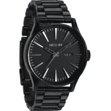 Nixon Sentry SS All Black Watch - silver regular