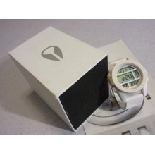Nixon Wrist Watch The Unit All White |chrono 100m Alarm Dual Time Light With Box