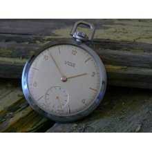 NOS Vintage Lanco Swiss Made Pocket Watch New old Stock 40's wwii era