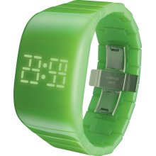 ODM Unisex Illumi Plus LED Digital Plastic Watch - Green Bracelet - Green Dial - DD133-09