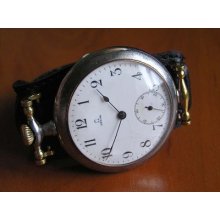 Omega Antique 1903 Original Swiss Watch Mechanical Movement Porcelain Dial
