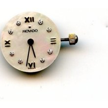 One Ladies Movado Watch Movement With Dial & Hands Dial Has Diamonds