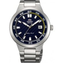 Orient Er1w002d Men's Brazen Stainless Steel Blue Dial Automatic Watch