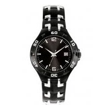 Pedre 0158KX-B - Pedre - Zenith B Men's Black & Silver Bracelet Watch