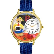Personalized Teacher Teddy Bear Unisex Watch - Black Padded
