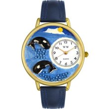 Personalized Whales Unisex Watch - Black Padded