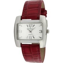 Peugeot Ladies Silver Tone Leather Watch Pq2601rs