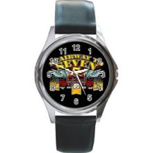 Pittsburgh Steelers Unisex Silver-Tone Round Metal Watch 06