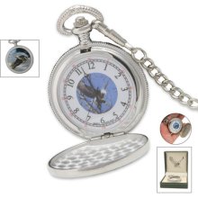 Pocket Watch - Soaring Eagle & Gift Box -