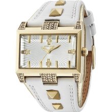 Police Pl-13662jsg-04 Men's Elevation Silver Dial Leather Strap Gold Steel Watch