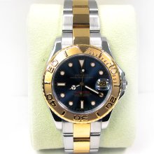 Pre-Owned Rolex Men's Midsize Two-tone Yachtmaster Watch (Midsize Rolex 18K Gold/Stainless Steel Yachtmaster)